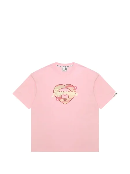 Тениска Aape By *a Bathing Ape® с апликация със сърца розово