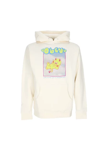 Bluza z kapturem Obey polarowa biała