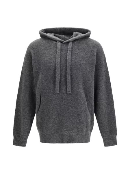 Sweter Laneus z kapturem szary
