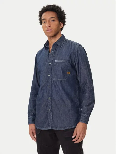 G-Star Raw Τζιν πουκάμισο Σκούρο μπλε