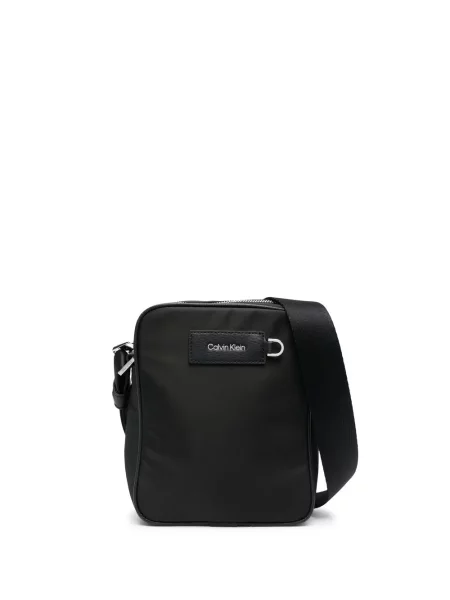 Geantă crossbody Calvin Klein cu autograf negru