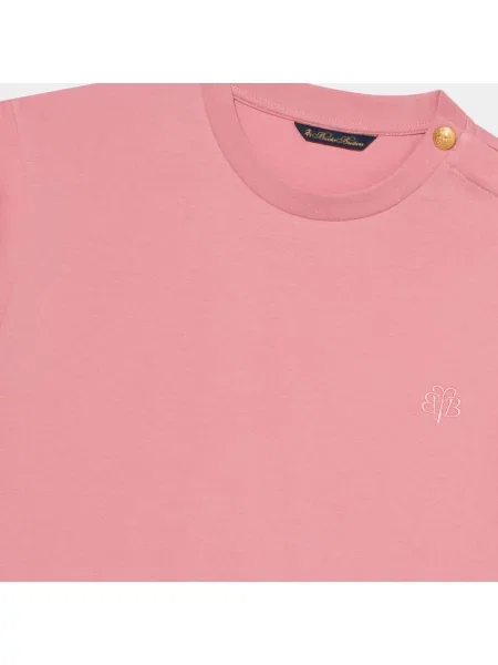 Koszulka Brooks Brothers z logo różowa