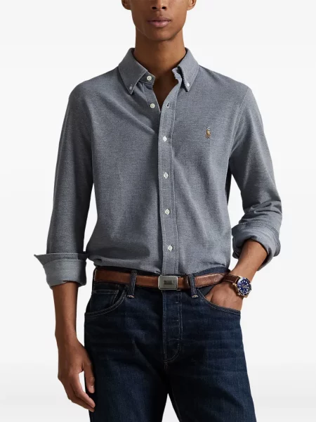 Șapcă Polo Ralph Lauren din fleece cu dungi cu volane albastru