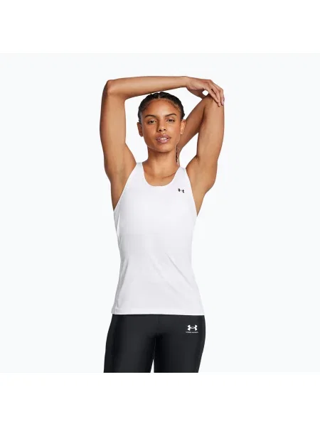Tank top de antrenament pentru femei Under Armour HeatGear Armour Racer white/black alb