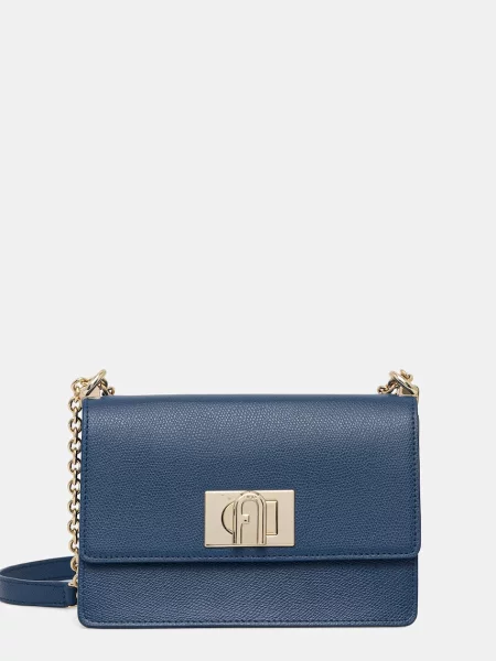 Geanta de piele Furla albastru