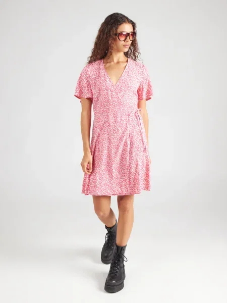 PIECES Rochie de vară PCTALA roz pitaya / negru alb