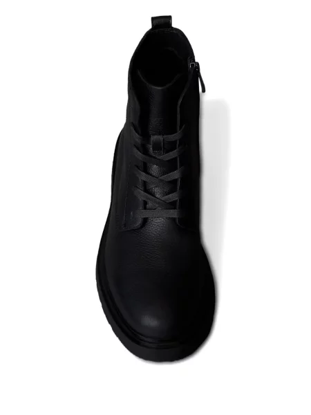Botine Calvin Klein din piele cu autograf negru