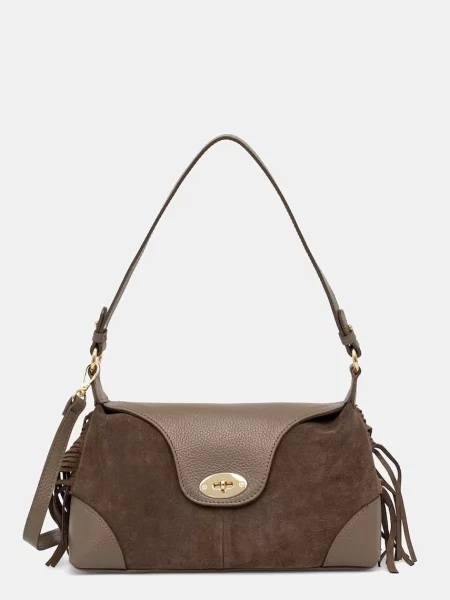 Answear.LAB crossbody torbica usnjena rjava