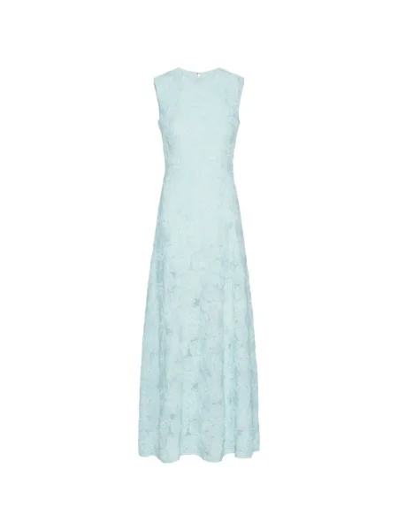 Rochie maxi Rotate Birger Christensen cu model floral plasă de costum albastru