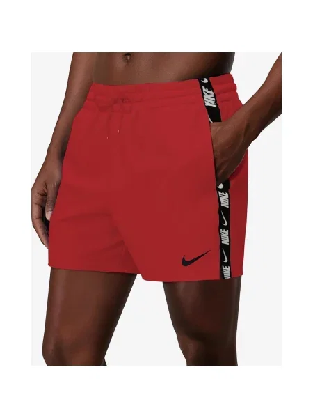 Kąpielówki Nike Swim Breaker Logo Tape Volley rubinowe S czerwone