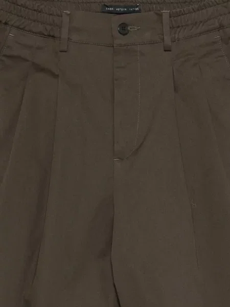 Plisované kalhoty Low Brand zelené