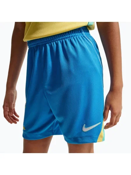 Gyerek futball rövidnadrág Nike Brazil Stadium Home Soccer Replica light photo blue/light mint/white. Méret: M fehér