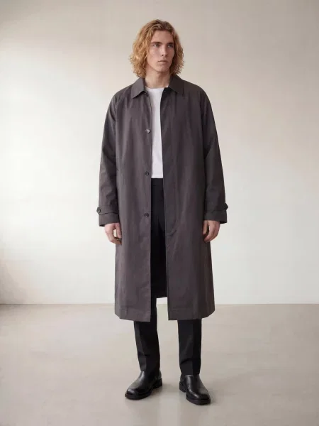 ARMIE Přechodný kabát The Tim Coat tmavě šedá