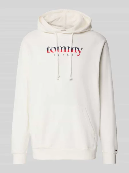 Bluza z kapturem o kroju regular fit z czystej bawełny Tommy Jeans biała