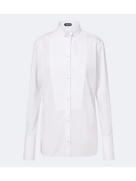 Cămașă Tom Ford din țesătură twill alb