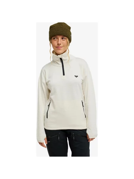 Bluza z półzamkiem Roxy Snowstride kremowy czarny XS biały