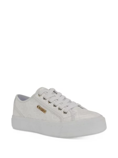 Καπιτονέ sneakers Guess με κέντημα λευκό