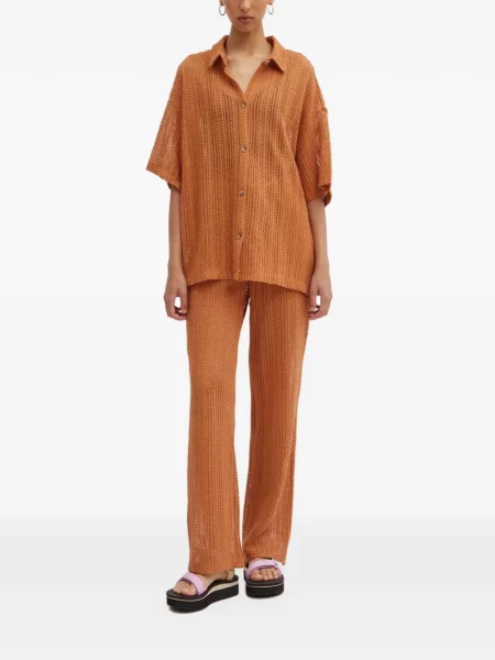 Pantaloni Billabong tricotate cu cordon maro