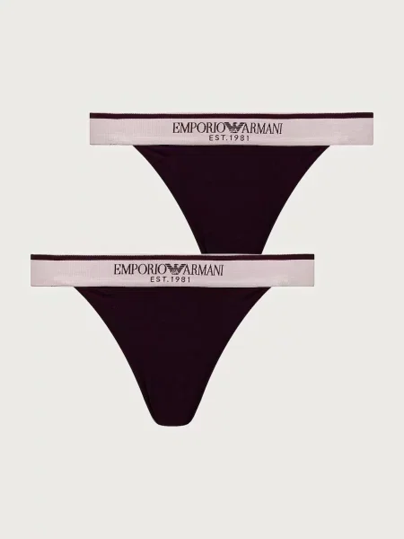 Emporio Armani Underwear tangá dámske s elastanom fialová