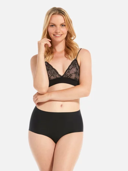 MAGIC Bodyfashion Slipy Dream Invisibles Panty pakowana po 2 szt. Kobiety Sztuczne włókno jednolity M czarny