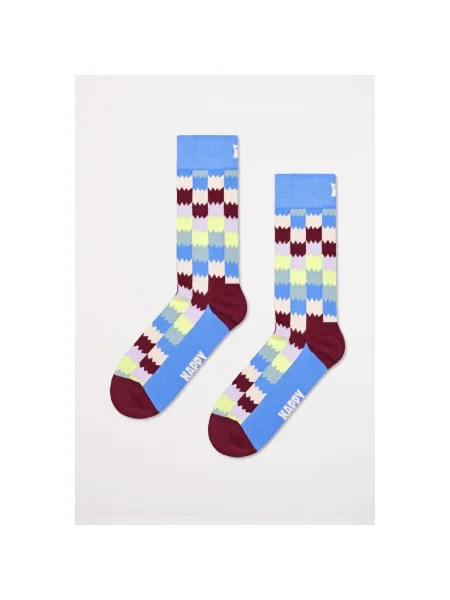Șosete Happy Socks în carouri albastru