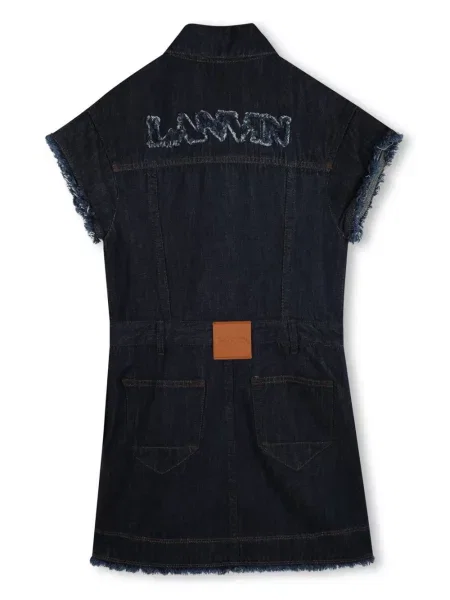 Dětské džínové šaty Lanvin Enfant modré