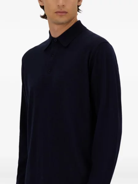 Lung tricou polo Herno albastru