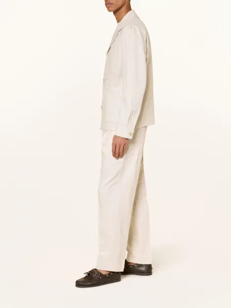 Baldessarini Kalhoty S Rovným Střihem S Lněným Vzorem silver cloud