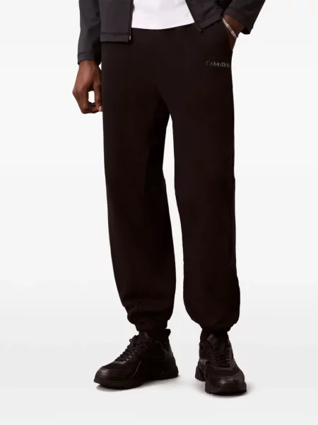 Pantaloni Calvin Klein cu imagine alergare negru