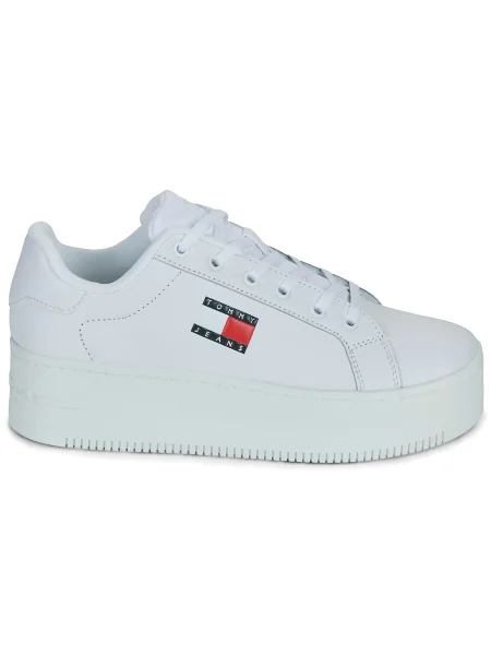 Kožené tenisky Tommy Jeans biela