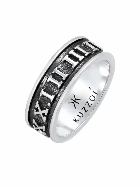 KUZZOI Prstan / srebrna črna