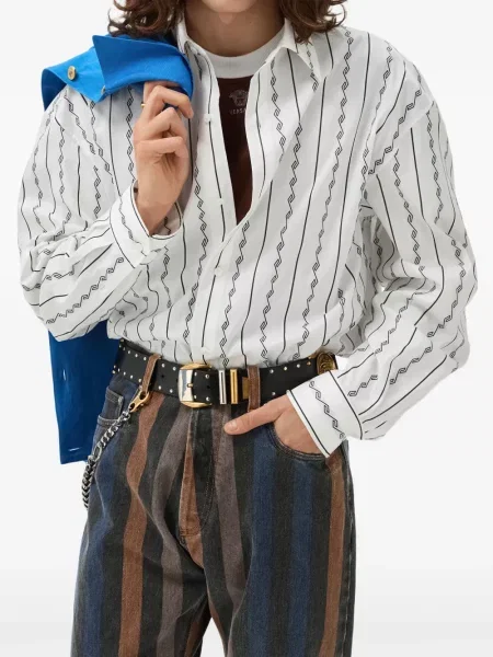 Cămașă Versace de mătase alb