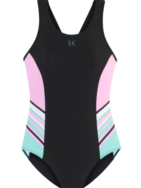 LASCANA ACTIVE Costum de baie sport albastru deschis / roz deschis / negru alb