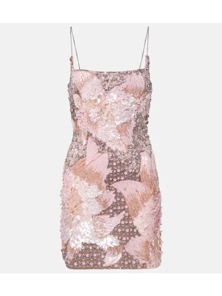 Rochie La Fuori cu model floral roz
