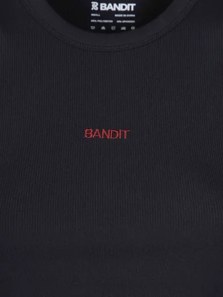 Τρέξιμο τοπ Bandit Running με αυτόγραφο μαύρο