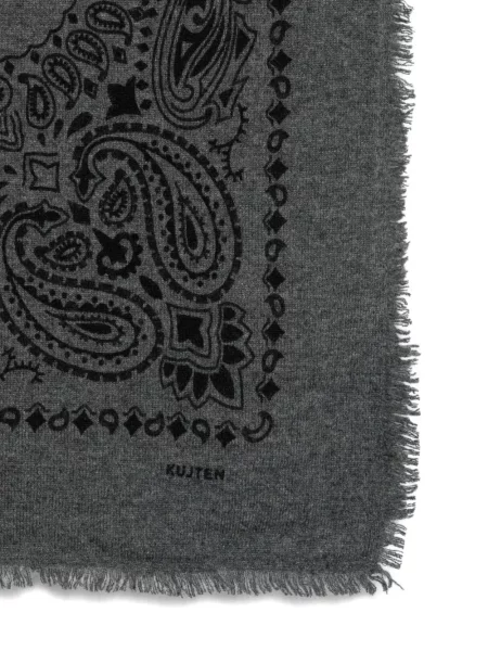 Fular Kujten cu imagine cu model paisley gri