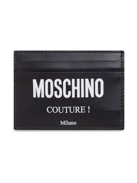 Portfel Moschino z nadrukiem czarny
