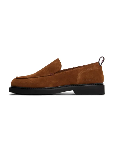 Papuci de casă Tommy Hilfiger din piele maro