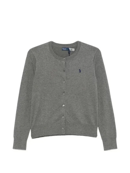 Siuvinėtas kardiganas Polo Ralph Lauren pilka
