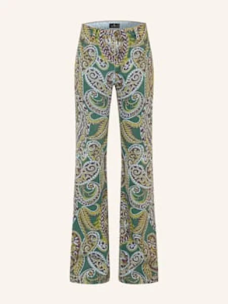 Etro Jeansy Flared Leg gruen zielone