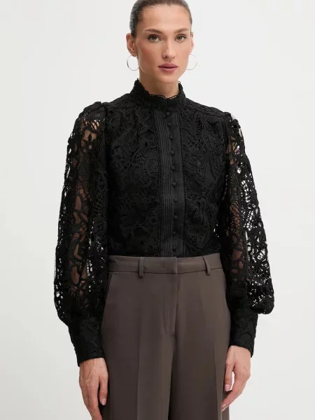 Bardot bluzka wzorzysta czarny