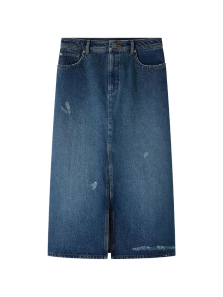 Fustă midi A.p.c. în linie A albastru