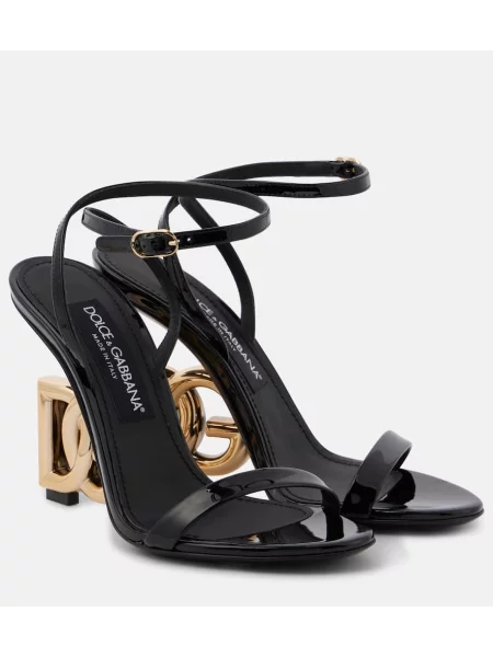 Sandale Dolce&gabbana din piele de lac negru