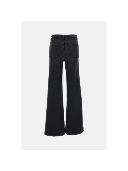 Szerokie jeansy 7 For All Mankind czarne