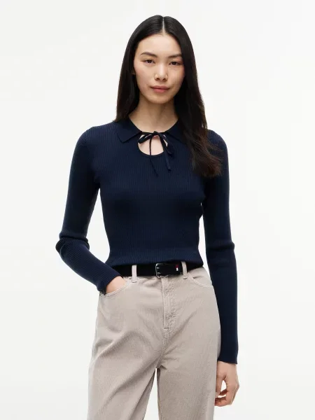 Tommy Jeans Sveter námornícka modrá