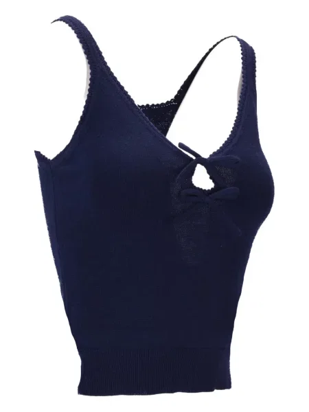 Megzta marškinėliai be rankovių Shushu/tong be rankovių mėlyna