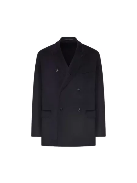 Marynarka Giorgio Armani z kaszmiru niebieska