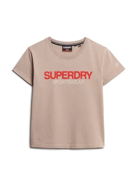 Tricou Superdry cu autograf maro