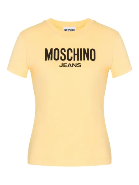 Tricou Moschino Jeans cu imagine galben