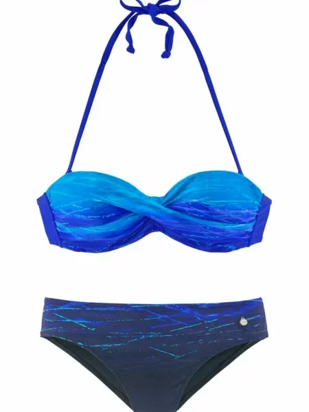 LASCANA Costum de baie două piese albastru